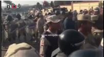 بالفيديو.. اشتباكات بين الأمن ومواطنين في جنازة شهداء الكاتدرائية