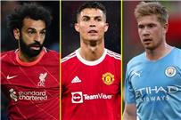 محمد صلاح ينافس دي بروين ورونالدو على جائزة جديدة في الدوري الإنجليزي